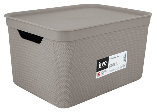 Scatola di plastica con coperchio Deco - Rotho