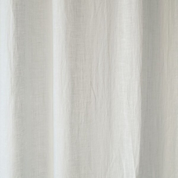 Tenda leggera in lino bianco con tunnel Daytime, 250 x 130 cm White - Linen Tales