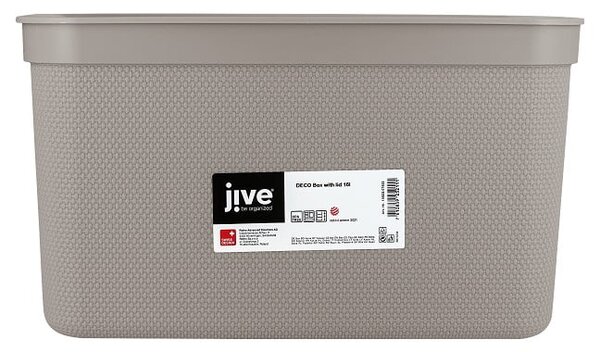 Scatola di plastica con coperchio Deco - Rotho