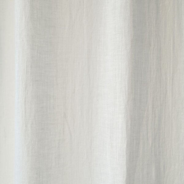 Tenda leggera in lino bianco con tunnel Daytime, 250 x 130 cm White - Linen Tales