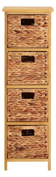 Cassettiera alta in legno massiccio di pavlovnia in colore naturale 32x100 cm - Premier Housewares