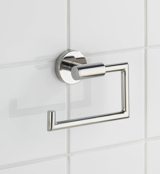 Porta carta igienica a parete in acciaio inox in argento lucido Bosio - Wenko
