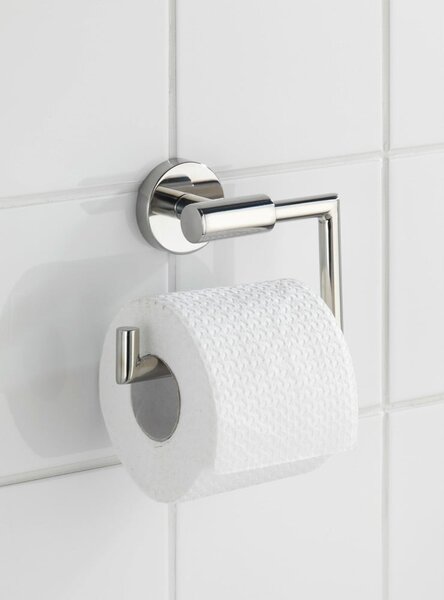 Porta carta igienica a parete in acciaio inox in argento lucido Bosio - Wenko