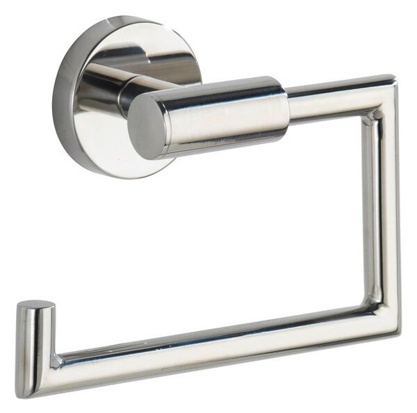 Porta carta igienica a parete in acciaio inox in argento lucido Bosio - Wenko