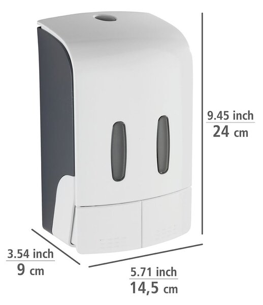 Dispenser di sapone in plastica bianco da parete 0,96 l Tartas - Wenko