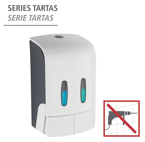 Dispenser di sapone in plastica bianco da parete 0,96 l Tartas - Wenko