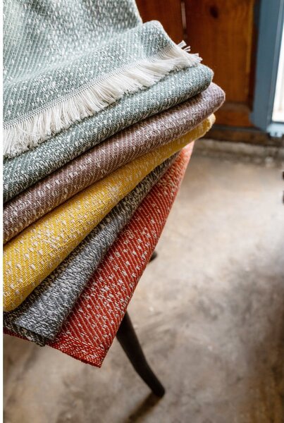 Plaid rosso con cotone Dotty , 140 x 180 cm Diamond - Euromant