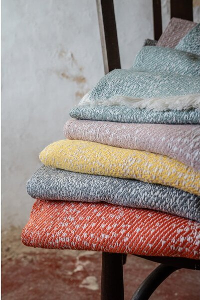 Plaid rosso con cotone Dotty , 140 x 180 cm Diamond - Euromant