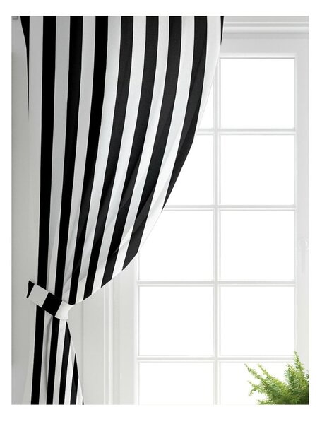 Set di tende bianche e nere 2 pz 140x260 cm - Mila Home