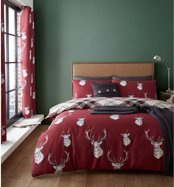 Biancheria da letto rossa Stag, 135 x 200 cm Munro - Catherine Lansfield