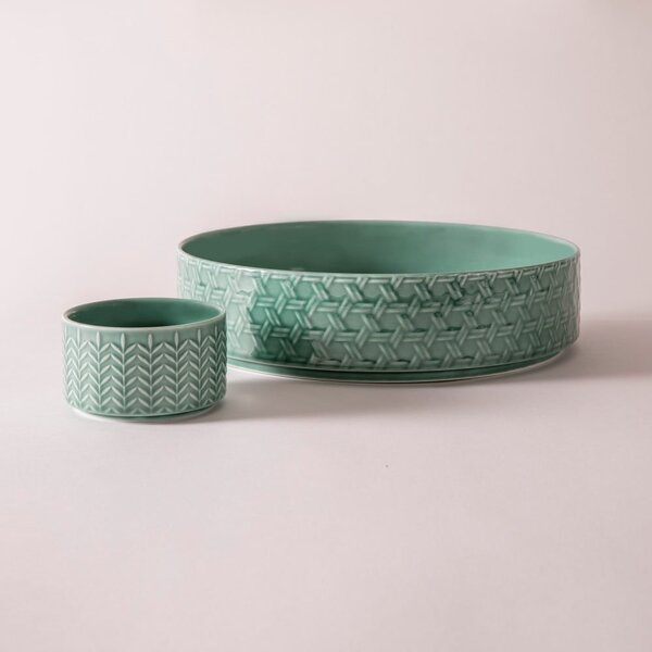 Set di 2 ciotole in porcellana turchese ø 30 cm Heath Jade - Ladelle