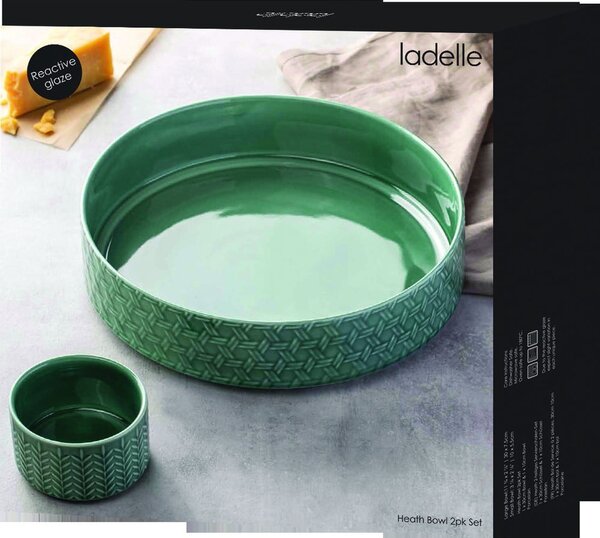 Set di 2 ciotole in porcellana turchese ø 30 cm Heath Jade - Ladelle