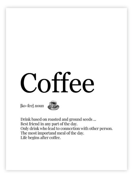 Poster 30x40 cm Coffee - knor