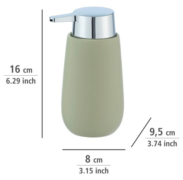 Distributore di sapone in ceramica verde Badi - Wenko