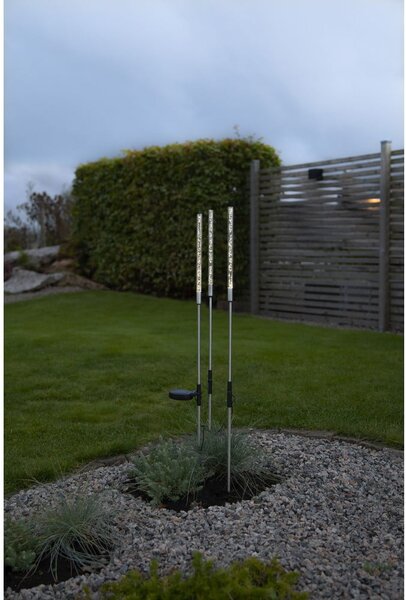 Set di 3 decorazioni luminose solari a LED per esterni, altezza 83 cm Bubbly - Star Trading