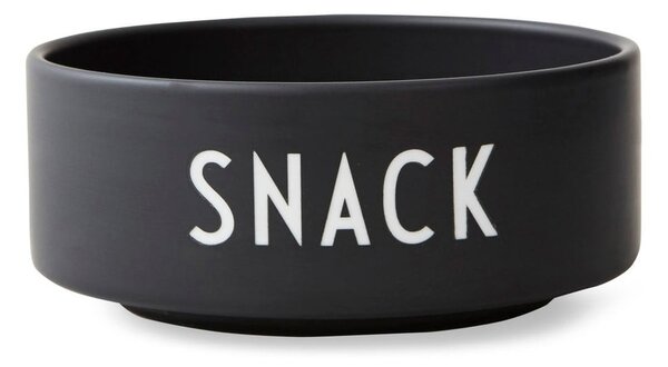 Ciotola in porcellana nera, ø 12 cm Snack - Design Letters