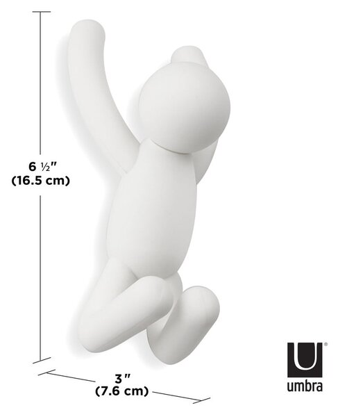 Ganci in plastica da parete in set da 3 Buddy - Umbra