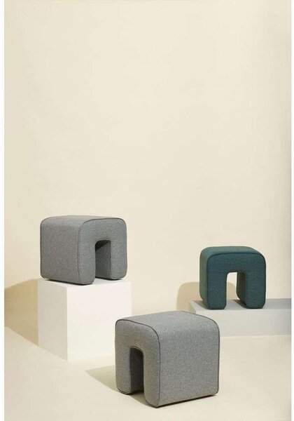 Hübsch - Sculpture Pouf Grigio Scuro Hübsch