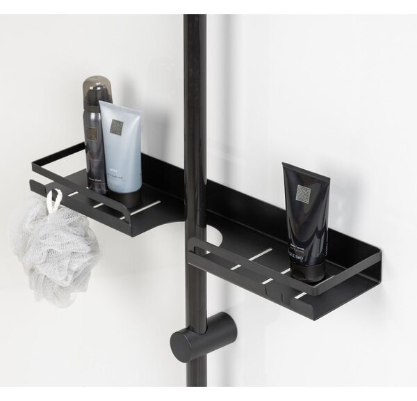 Mensola da bagno autoportante in acciaio inox nero Altarella - Wenko