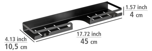 Mensola da bagno autoportante in acciaio inox nero Altarella - Wenko