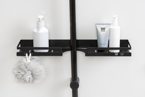 Mensola da bagno autoportante in acciaio inox nero Altarella - Wenko
