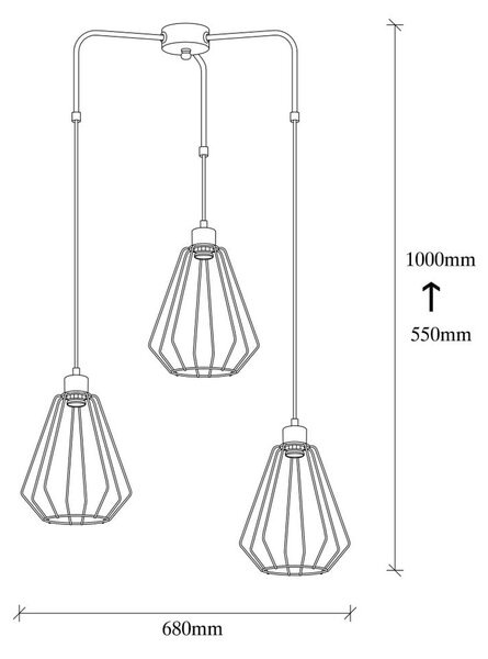 Apparecchio a sospensione in metallo nero Opviq luci Mathaios - Opviq lights
