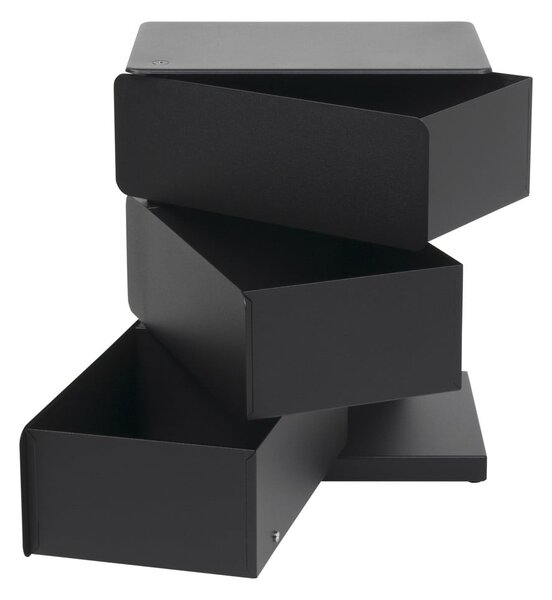 Cassettiera nera in metallo 37x45x26 cm Joey – Spinder Design
