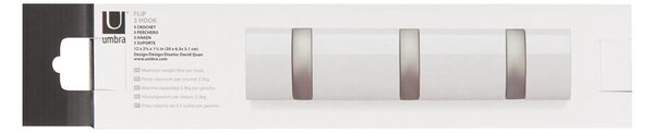 Appendiabiti da parete bianco in legno di pioppo Flip - Umbra