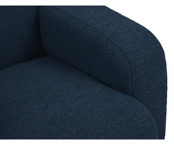 Poltrona bouclé blu scuro Molino - Micadoni Home