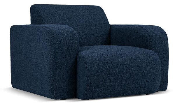 Poltrona bouclé blu scuro Molino - Micadoni Home