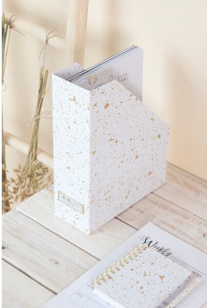 Organizzatore di documenti in oro e bianco Estelle Viktoria - Bigso Box of Sweden