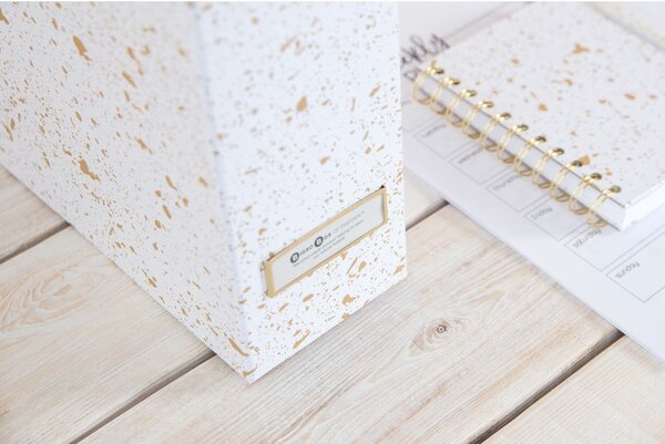 Organizzatore di documenti in oro e bianco Estelle Viktoria - Bigso Box of Sweden
