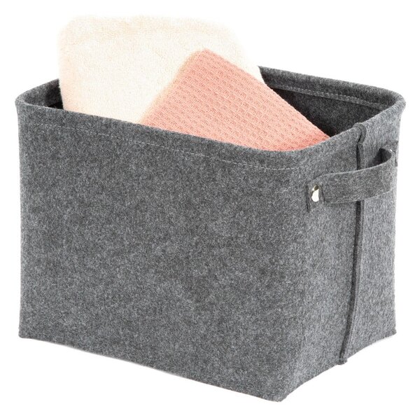 Cestino in feltro, grigio, 29 x 24 cm - Compactor