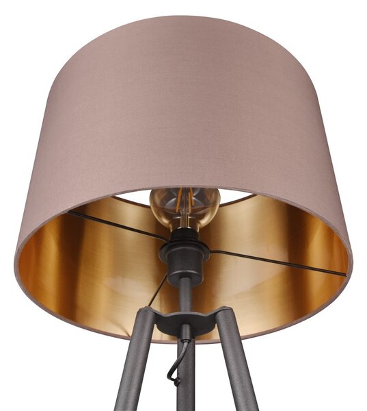 Lampada da terra nera con ripiano (altezza 152 cm) Colette - Reality