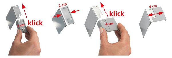 Appendiabiti da porta con 5 ganci in argento Asola - Wenko