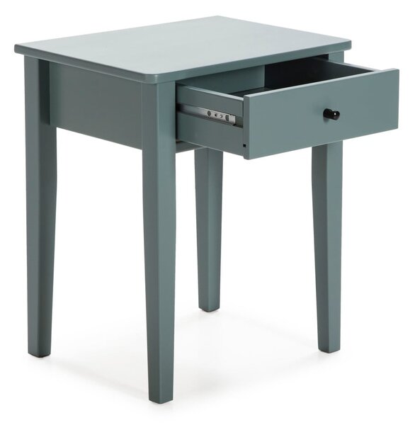 Comodino in legno di pino color petrolio Bart - Marckeric