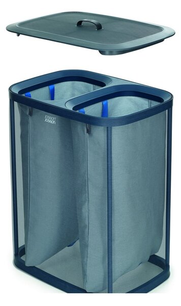 Cesta per il bucato color antracite in tessuto/in plastica 2x45 l Tota – Joseph Joseph