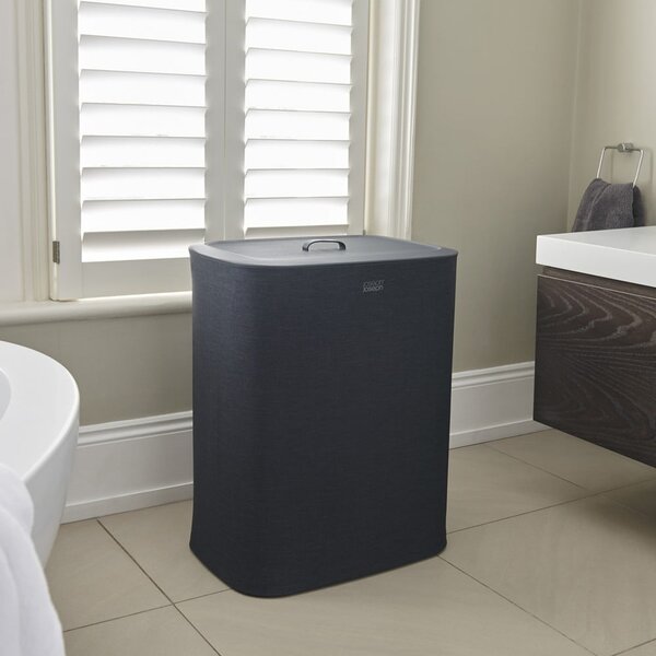 Cesta per il bucato color antracite in tessuto/in plastica 2x45 l Tota – Joseph Joseph