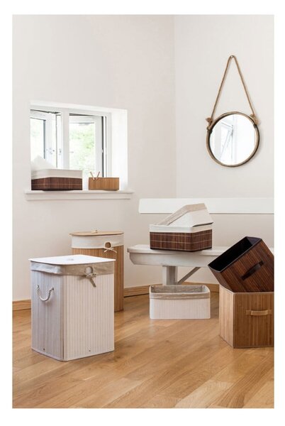 Cesto portabiancheria in legno a listelli 62 l Kankyo - Premier Housewares
