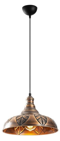 Lampadario color bronzo con paralume in metallo ø 31 cm Chandelier – Opviq lights
