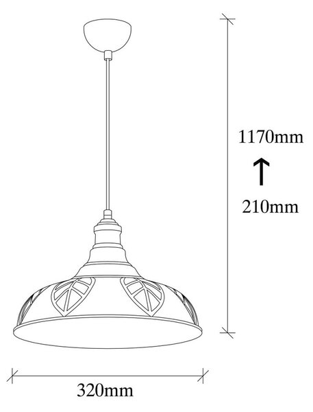 Lampadario color bronzo con paralume in metallo ø 31 cm Chandelier – Opviq lights