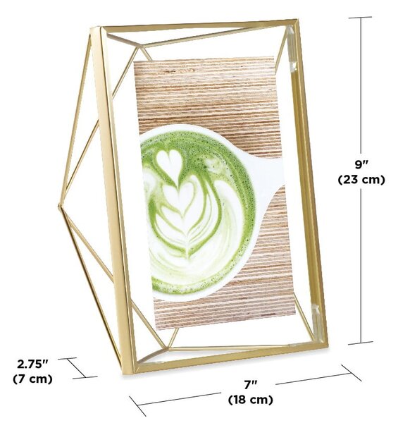 Cornice da appoggio/parete in metallo color oro 18x23 cm Prisma - Umbra
