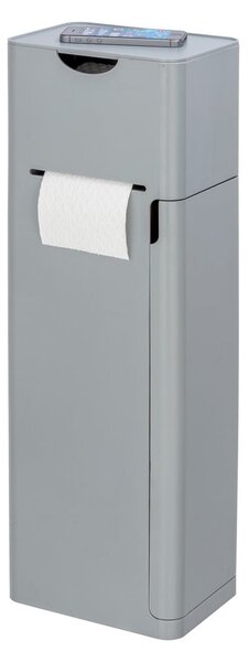 Porta carta igienica grigio con scopino Imon - Wenko
