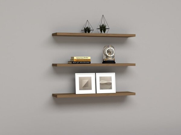 Mensole in noce in set da 3 Boss - Kalune Design