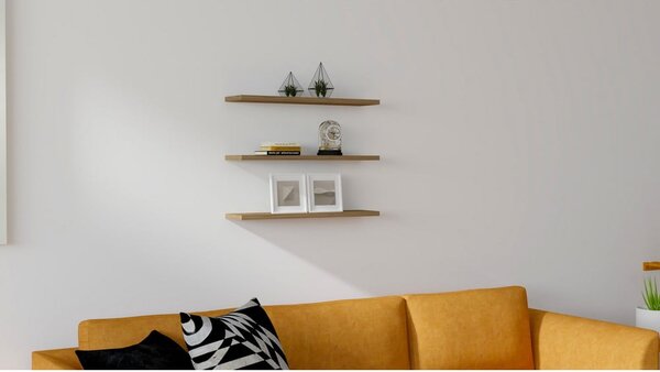 Mensole in noce in set da 3 Boss - Kalune Design