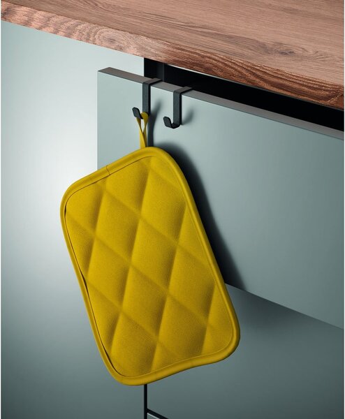 Gancio doppio nero Lava Galileo - Metaltex