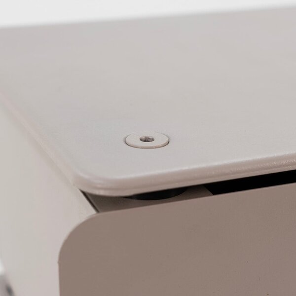 Cassettiera grigio tortora in metallo 37x99x26 cm Joey – Spinder Design