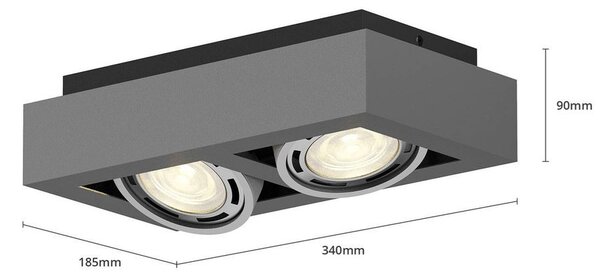 Arcchio - Ronka 2 Plafoniera Grigio Scuro Arcchio