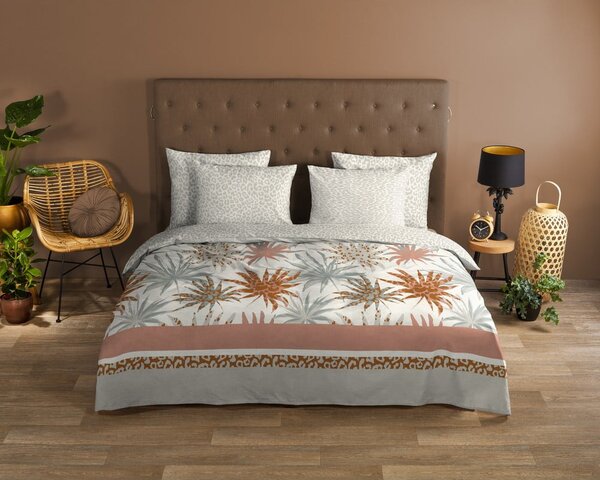 Biancheria da letto in cotone bianco e grigio chiaro per letto singolo 140x200 cm - Good Morning
