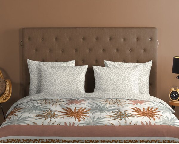 Biancheria da letto in cotone bianco e grigio chiaro per letto singolo 140x200 cm - Good Morning